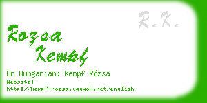 rozsa kempf business card